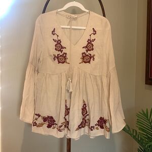 Bohemian  Gauze Peasant  Top